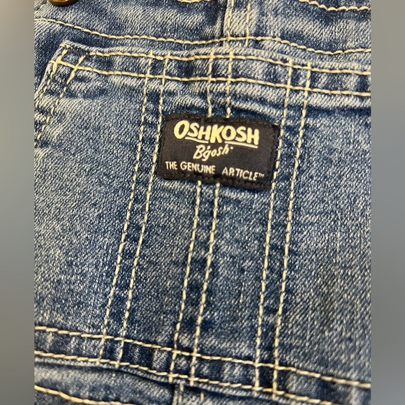 OshKosh B'gosh Denim Overalls Size 12 Months - Picture 3 of 4